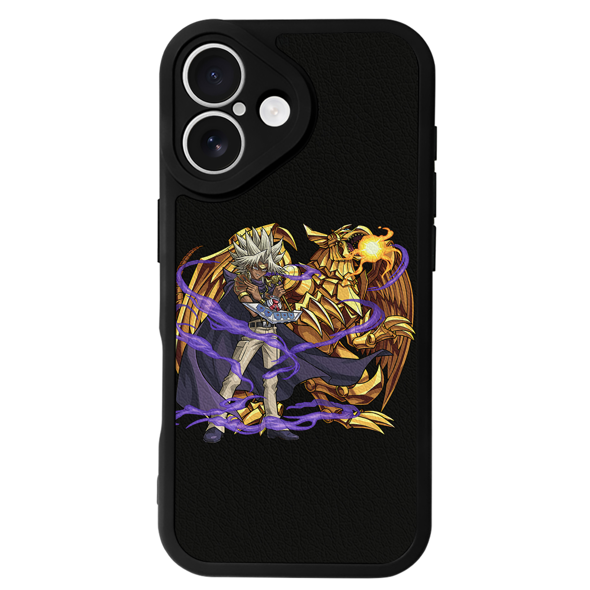 （画像用） 遊☆戯☆王 Yu-Gi-Oh! 【iPhone 16シリーズ対応】シリコンスマホケース（レザー調） 材質：シリコン